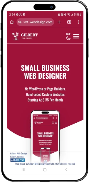 Gilbert Web Design Mobile Phone